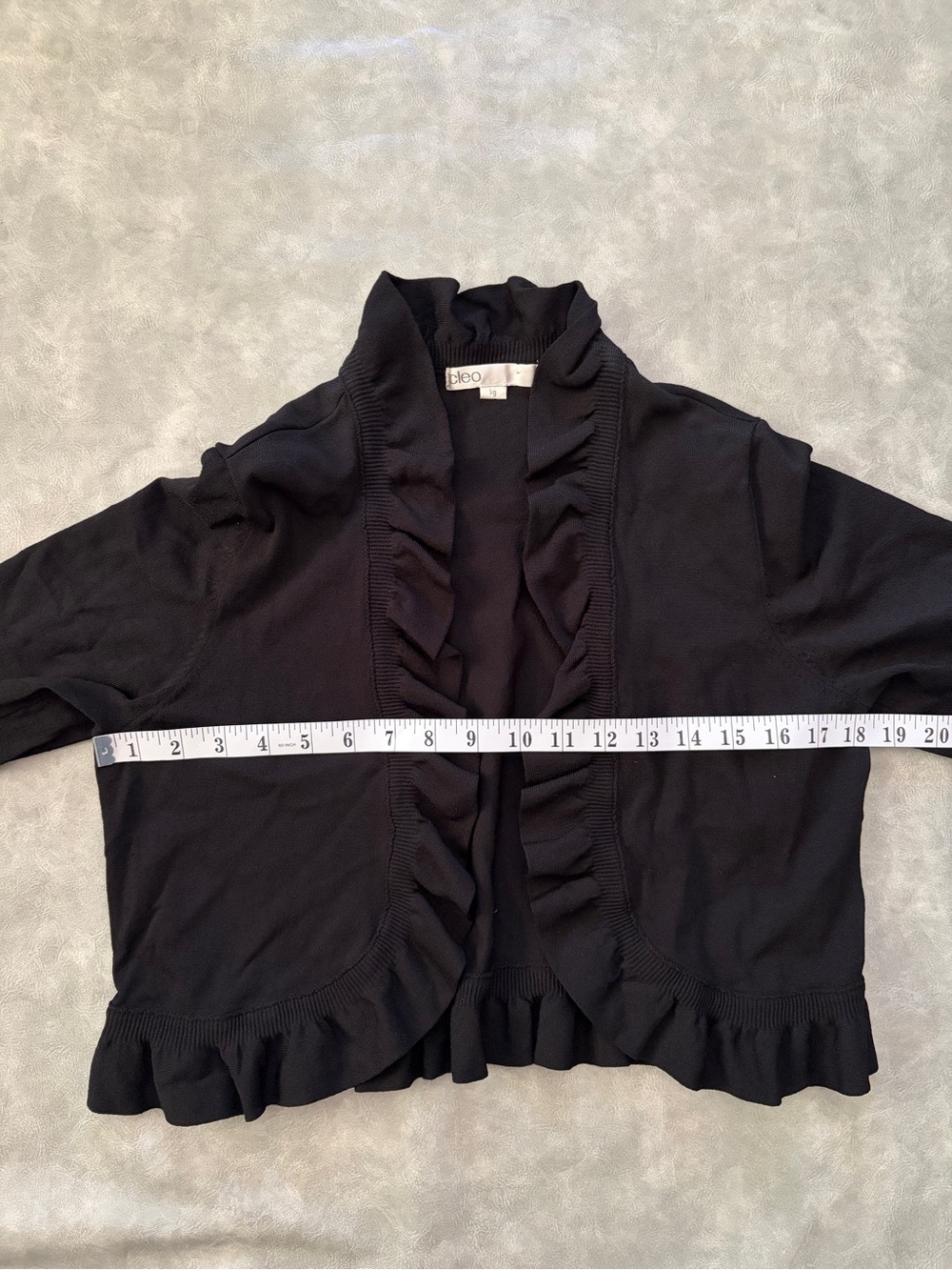 Y2K Black Ruffle Bolero Shrug Short Sleeve Top Whimsigoth 2000s - Picture 8 of 9
